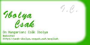 ibolya csak business card