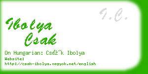 ibolya csak business card